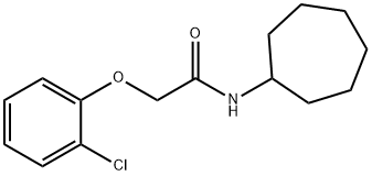 2-(2-chlorophenoxy)-N-cycloheptylacetamide 구조식 이미지