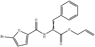 allyl 2-[(5-bromo-2-furoyl)amino]-3-phenylacrylate 구조식 이미지