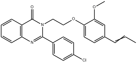 2-(4-chlorophenyl)-3-{2-[2-methoxy-4-(1-propenyl)phenoxy]ethyl}-4(3H)-quinazolinone Structure