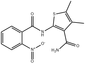 4,5-dimethyl-2-[(2-nitrobenzoyl)amino]-3-thiophenecarboxamide Structure
