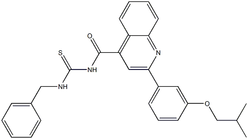 N-benzyl-N'-{[2-(3-isobutoxyphenyl)-4-quinolinyl]carbonyl}thiourea Structure