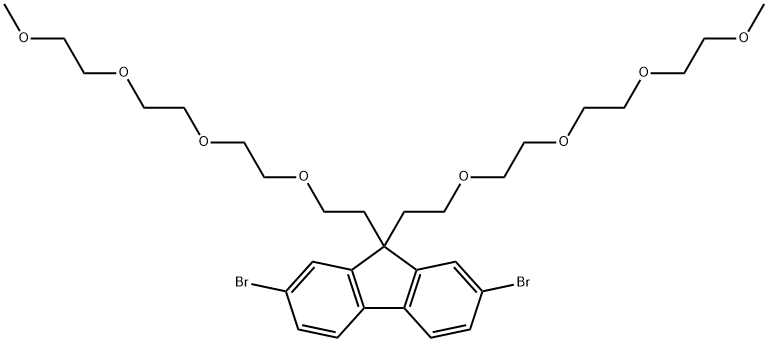 2,5,8,11-Tetraoxatridecane, 13,13'-(2,7-dibromo-9H-fluoren-9-ylidene)bis- Structure