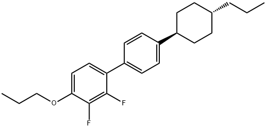 4'-(trans-4-propylcyclohexyl)-2,3-difluoro-4-propoxybiphenyl 구조식 이미지