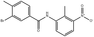 3-bromo-4-methyl-N-(2-methyl-3-nitrophenyl)benzamide Structure