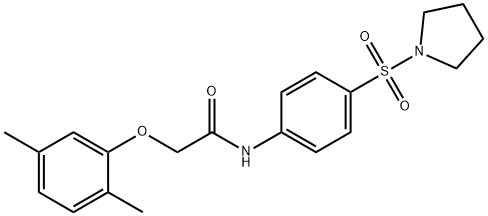 2-(2,5-dimethylphenoxy)-N-[4-(1-pyrrolidinylsulfonyl)phenyl]acetamide Structure