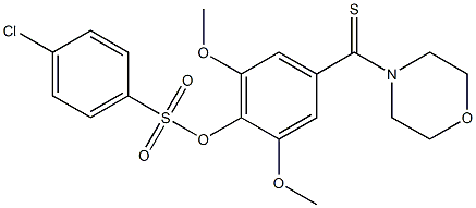 2,6-dimethoxy-4-(4-morpholinylcarbothioyl)phenyl 4-chlorobenzenesulfonate 구조식 이미지