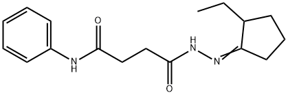 4-[2-(2-ethylcyclopentylidene)hydrazino]-4-oxo-N-phenylbutanamide 구조식 이미지