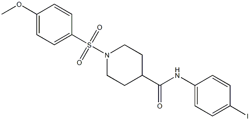 N-(4-iodophenyl)-1-[(4-methoxyphenyl)sulfonyl]piperidine-4-carboxamide Structure