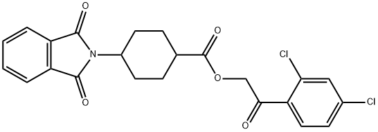 2-(2,4-dichlorophenyl)-2-oxoethyl 4-(1,3-dioxo-1,3-dihydro-2H-isoindol-2-yl)cyclohexanecarboxylate 구조식 이미지