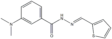 3-(dimethylamino)-N'-(2-thienylmethylene)benzohydrazide 구조식 이미지