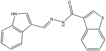 N'-(1H-indol-3-ylmethylene)-1-benzothiophene-3-carbohydrazide Structure