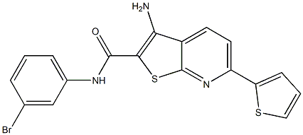 3-amino-N-(3-bromophenyl)-6-(2-thienyl)thieno[2,3-b]pyridine-2-carboxamide Structure