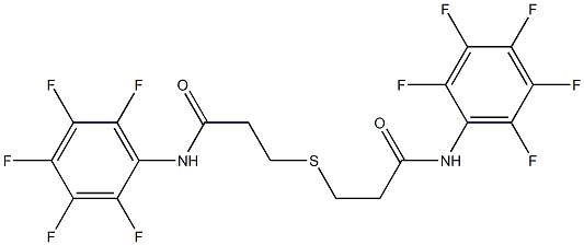 3-{[3-oxo-3-(2,3,4,5,6-pentafluoroanilino)propyl]sulfanyl}-N-(2,3,4,5,6-pentafluorophenyl)propanamide 구조식 이미지