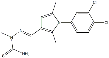 1-(3,4-dichlorophenyl)-2,5-dimethyl-1H-pyrrole-3-carbaldehyde N-methylthiosemicarbazone 구조식 이미지