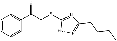 2-[(5-butyl-4H-1,2,4-triazol-3-yl)sulfanyl]-1-phenylethanone 구조식 이미지