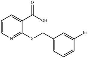 2-{[(3-bromophenyl)methyl]sulfanyl}pyridine-3-carboxylic acid Structure