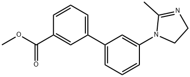 [1,1'-Biphenyl]-3-carboxylic acid, 3'-(4,5-dihydro-2-Methyl-1H-iMidazol-1-yl)-, Methyl ester Structure