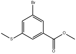 methyl 3-bromo-5-(methylthio)-benzoate 구조식 이미지