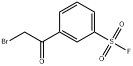 Benzenesulfonyl fluoride, 3-(2-bromoacetyl)- Structure