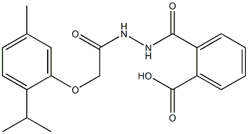 2-({2-[2-(2-isopropyl-5-methylphenoxy)acetyl]hydrazino}carbonyl)benzoic acid 구조식 이미지