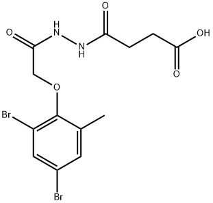4-{2-[2-(2,4-dibromo-6-methylphenoxy)acetyl]hydrazino}-4-oxobutanoic acid Structure