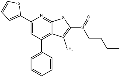 459147-39-8 2-butylsulfinyl-4-phenyl-6-thiophen-2-ylthieno[5,4-b]pyridin-3-amine