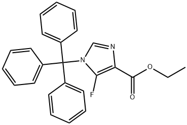 1H-Imidazole-4-carboxylic acid, 5-fluoro-1-(triphenylmethyl)-, ethyl ester Structure