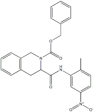 phenylmethyl 3-[({5-nitro-2-methylphenyl}amino)carbonyl]-3,4-dihydroisoquinoline-2(1H)-carboxylate Structure