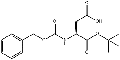 (S)-2-benzyloxycarbonylamino-succinic acid 1-tert-butyl ester Structure
