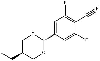 2,6-difluoro-4-[(2r,5r)-5-ethyl-1,3-dioxan-2-yl]benzonitrile Structure