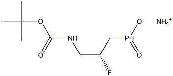 Carbamic acid, [(2R)-2-fluoro-3-(hydroxyphosphinyl)propyl]-, 1,1-dimethylethyl ester, monoammonium salt 구조식 이미지