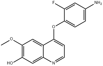 4-(4-amino-2-fluorophenoxy)-6-methoxyquinolin-7-ol Structure