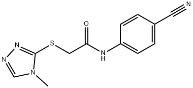 N-(4-cyanophenyl)-2-[(4-methyl-4H-1,2,4-triazol-3-yl)sulfanyl]acetamide 구조식 이미지