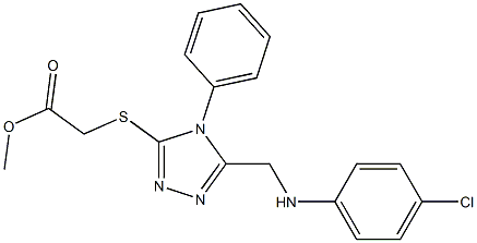 methyl [(5-{[(4-chlorophenyl)amino]methyl}-4-phenyl-4H-1,2,4-triazol-3-yl)sulfanyl]acetate 구조식 이미지