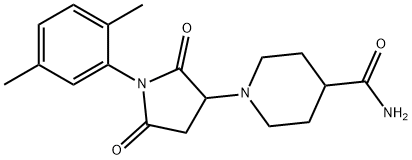 1-[1-(2,5-dimethylphenyl)-2,5-dioxopyrrolidin-3-yl]piperidine-4-carboxamide 구조식 이미지