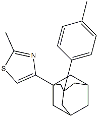 2-methyl-4-[3-(4-methylphenyl)-1-adamantyl]-1,3-thiazole Structure