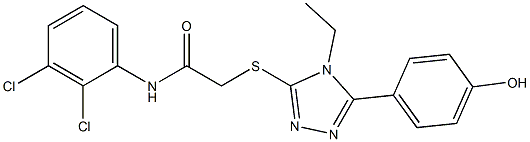 N-(2,3-dichlorophenyl)-2-{[4-ethyl-5-(4-hydroxyphenyl)-4H-1,2,4-triazol-3-yl]sulfanyl}acetamide Structure