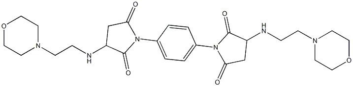 3-{[2-(4-morpholinyl)ethyl]amino}-1-[4-(3-{[2-(4-morpholinyl)ethyl]amino}-2,5-dioxo-1-pyrrolidinyl)phenyl]-2,5-pyrrolidinedione 구조식 이미지