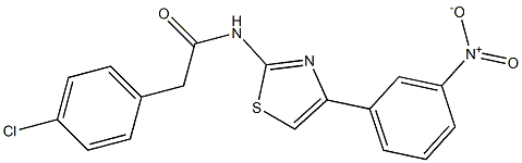2-(4-chlorophenyl)-N-(4-{3-nitrophenyl}-1,3-thiazol-2-yl)acetamide Structure