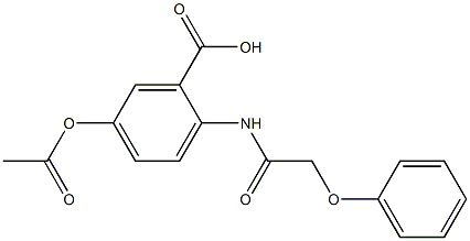5-(acetyloxy)-2-[(phenoxyacetyl)amino]benzoic acid Structure