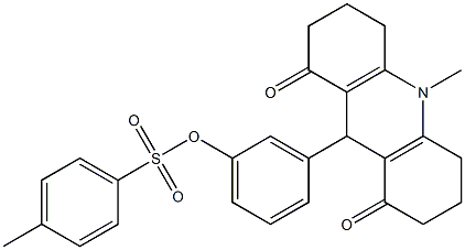 3-(10-methyl-1,8-dioxo-1,2,3,4,5,6,7,8,9,10-decahydro-9-acridinyl)phenyl 4-methylbenzenesulfonate Structure