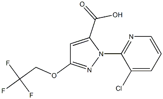 1-(3-chloropyridin-2-yl)-3-(2,2,2-trifluoroethoxy)-1H-pyrazole-5-carboxylic acid 구조식 이미지