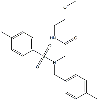 N-(2-methoxyethyl)-2-{(4-methylbenzyl)[(4-methylphenyl)sulfonyl]amino}acetamide Structure