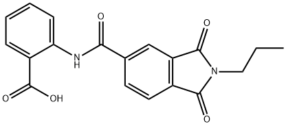 2-{[(1,3-dioxo-2-propyl-2,3-dihydro-1H-isoindol-5-yl)carbonyl]amino}benzoic acid 구조식 이미지
