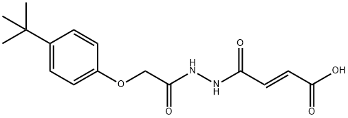 (E)-4-(2-{2-[4-(tert-butyl)phenoxy]acetyl}hydrazino)-4-oxo-2-butenoic acid 구조식 이미지