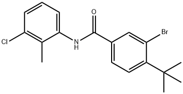 3-bromo-4-(tert-butyl)-N-(3-chloro-2-methylphenyl)benzamide Structure