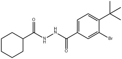 3-bromo-4-(tert-butyl)-N'-(cyclohexylcarbonyl)benzohydrazide 구조식 이미지