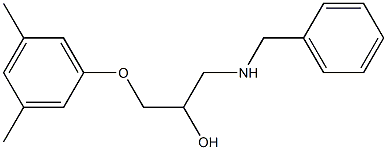 2-Propanol, 1-(3,5-dimethylphenoxy)-3-[(phenylmethyl)amino]- Structure