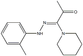 1-[(2-methylphenyl)hydrazono]-1-(1-piperidinyl)acetone 구조식 이미지