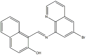 1-{[(6-bromo-8-quinolinyl)imino]methyl}-2-naphthol Structure